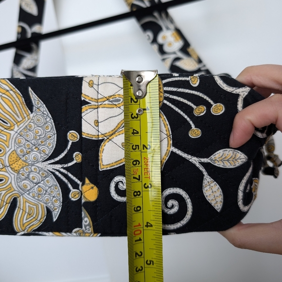 Vera Bradley Lindsey Yellow Bird Pattern Messenger Bag - Picture 13 of 17